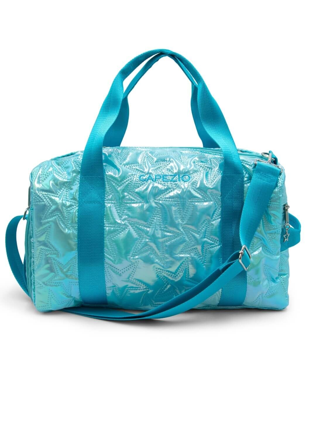 Capezio Metallic Star Travel Duffle; Metallic Turquoise