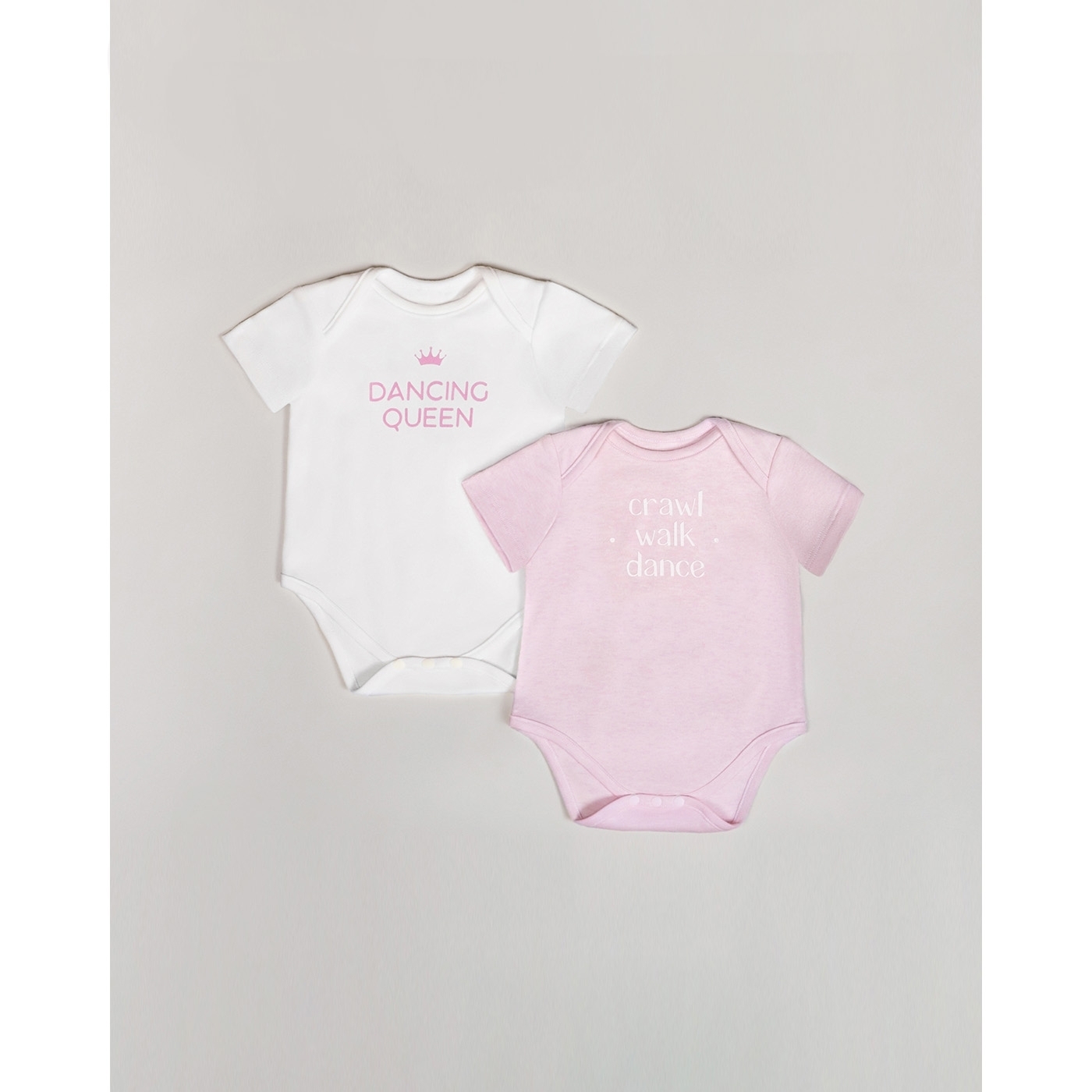 Energetiks Short Sleeve Baby Romper 2-Pack Pink