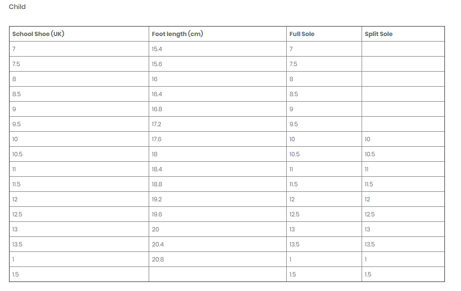 baby shoe size guide kmart