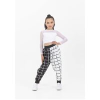 Studio 7 Geo Print Haren Pants Child Small; White