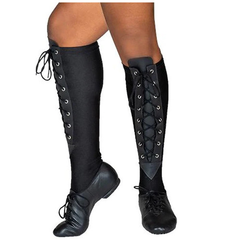 PW Lycra Lace Up Spats X- Small; Black