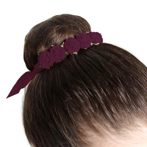 Bloch Flower Ribbons Medium; Burgundy