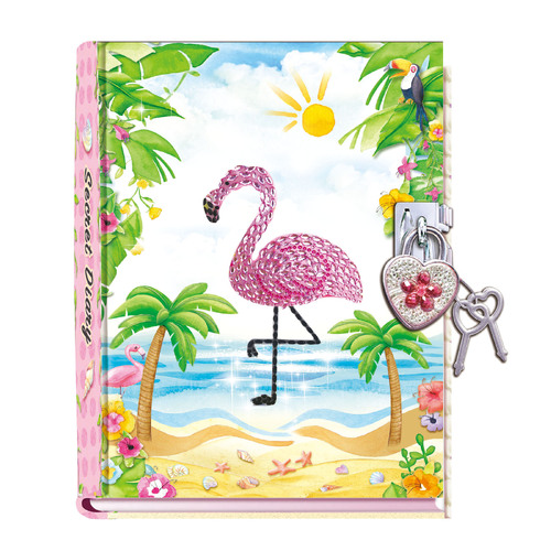Mad Ally Diary with Lock Flamingo