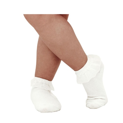 Energetiks Frill Dance Socks White Child 10 to 13