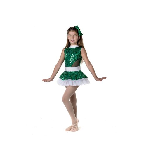 Studio 7 So Much Cheer Dress Child Small; Green