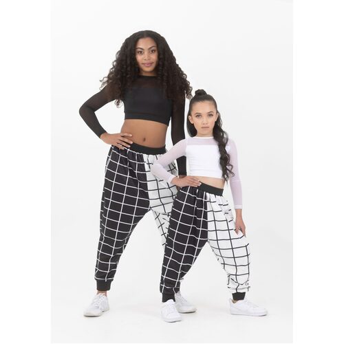 Studio 7 Geo Print Haren Pants Child Large; Black