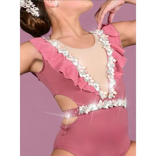 Dance Trendz Dusk Till Dawn Leotard Adult Large; Dusty Pink