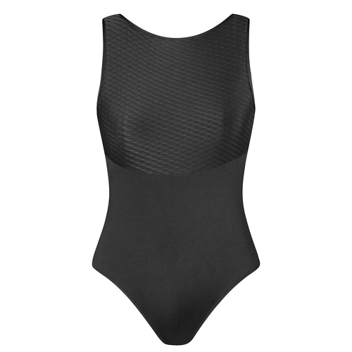 Energetiks Natalie V Back Leotard Adult Large; Black