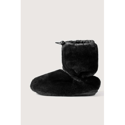 Bloch Faux Fur Warm up Booties Adult Large; Black 